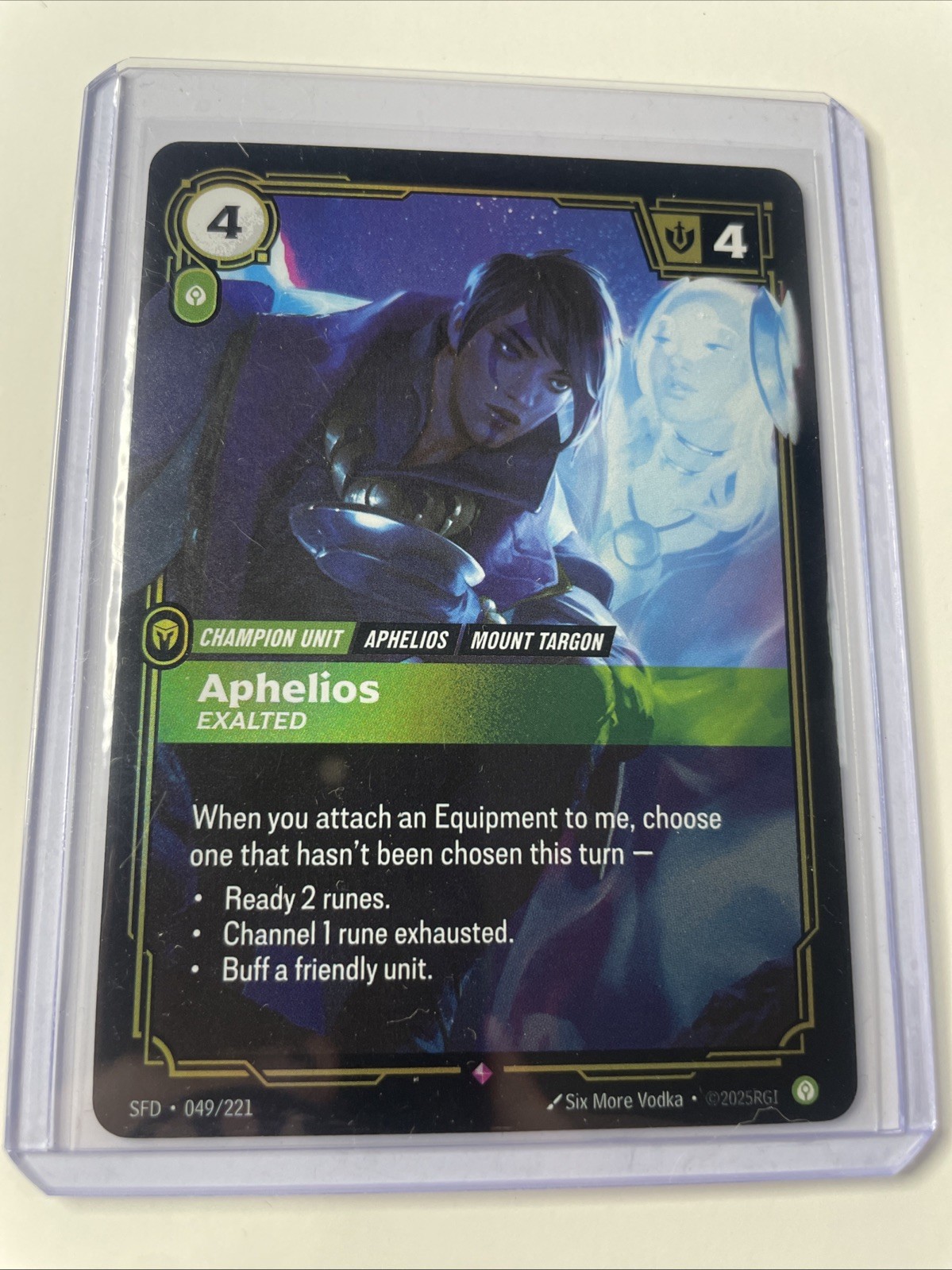 Aphelios 049/221 Foil Spiritforged Riftbound TCG NM Pack Fresh