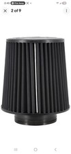 Kn Ru-5283hbk Universal Clamp-on Air Filter 4.5 Flange 8 Height