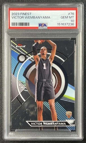 VICTOR WEMBANYAMA PSA 10 2023-24 TOPPS FINEST #76 ROOKIE RC COMMON SPURS 7236