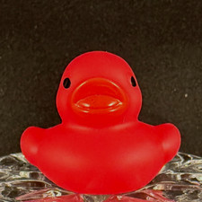 Mini Rubber Duck - Single - Red - Approx. 1.5 in x 1 5/8 in