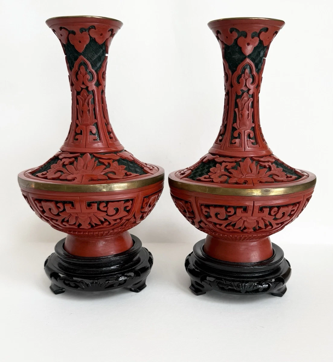中国雕漆花瓶| eBay