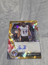 2021 Panini Prizm Draft Picks Gold Ice #DPA-TTH Tariq Thompson RC Auto - C496