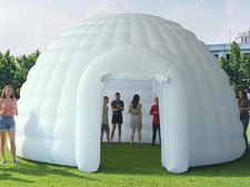 6M Inflatable Igloo Dome Tent With LED Light For Outdoor Advertising Party Event
