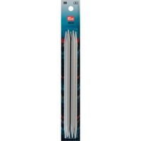 Strumpfstricknadeln Nadelspiel Kunststoff Perlgrau Alu LäNge Steel Prym 218645