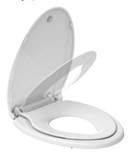 NEW Homfan 2-in-1 Elongated Toilet Seat with Built-In Toddler Potty Seat - Slow