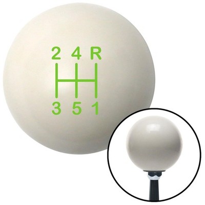 Green Shift Pattern 47n Ivory Shift Knob w/ M16x1.5 Insert Shifter Auto Manual