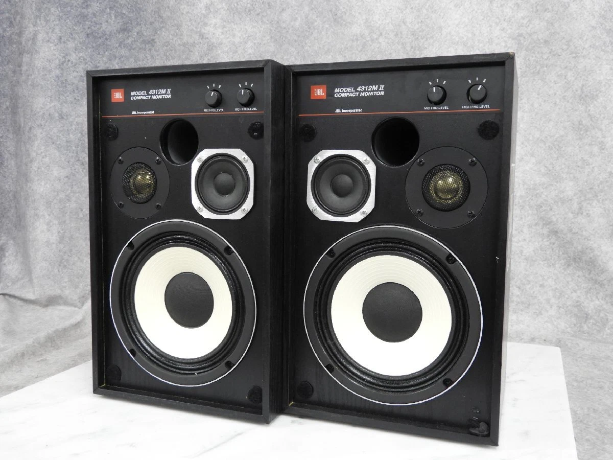 JBL 4312M 2 Ⅱ pair Compact monitor speakers 3 Way Black wood