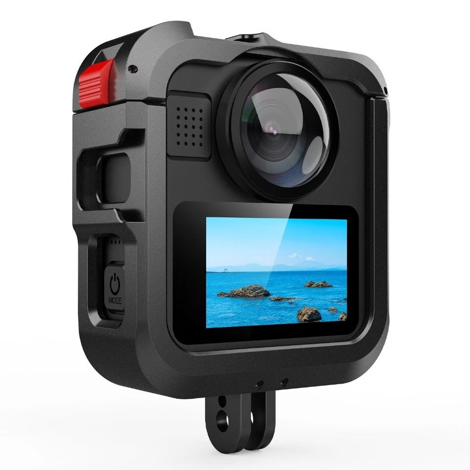 Camera Cage Case for GoProMAX2 Lightweight Aluminum Alloy with Battery Cover - Image 2 of 4