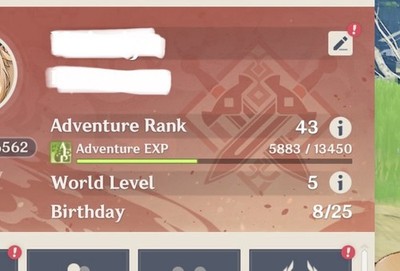 Genshin Impact EU Account [AR 43]