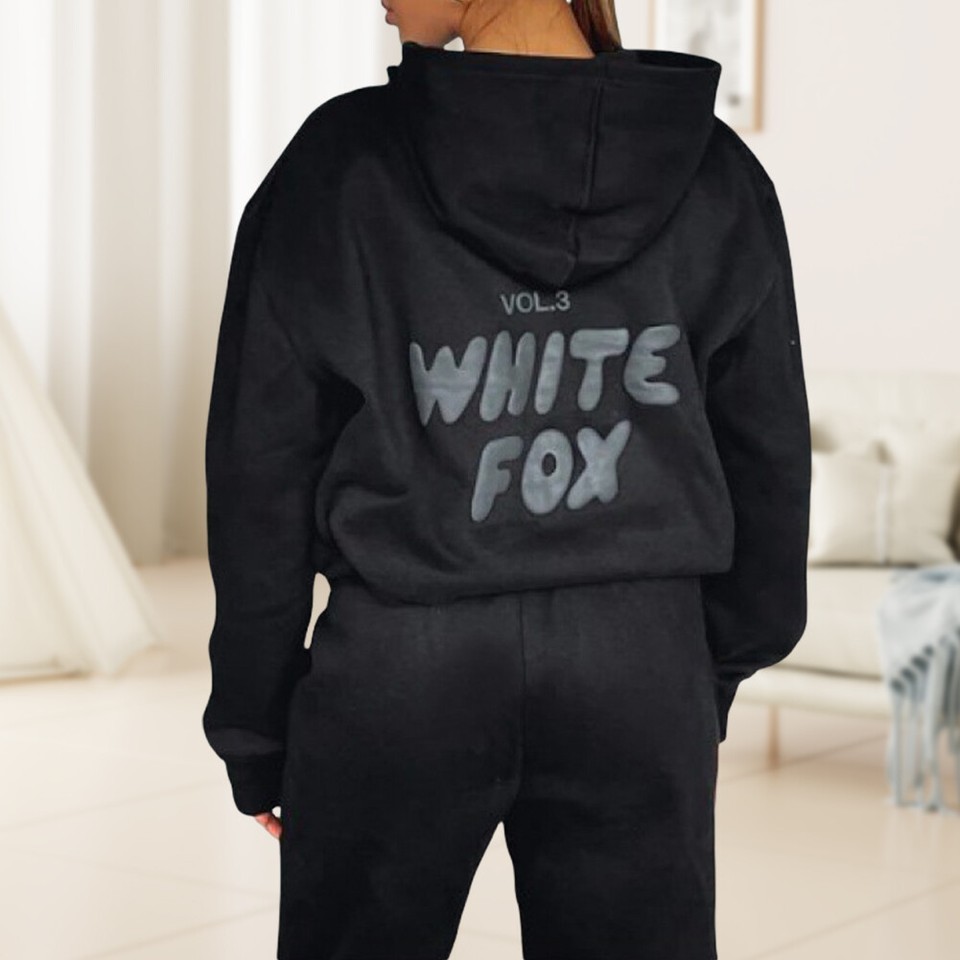 White Fox Boutique Hoodie 2Pcs Tracksuit Set Hooded Sweatshirt Pullover