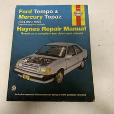 Haynes Automotive Repair Manual Book 36078 1984-1994 Ford Tempo Mercury Topaz