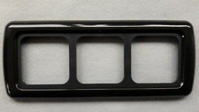 3 WAY CBE SWITCH SOCKET FRAME BLACK METALLIC & DK GREY SUPPORT CARAVAN C-LINE