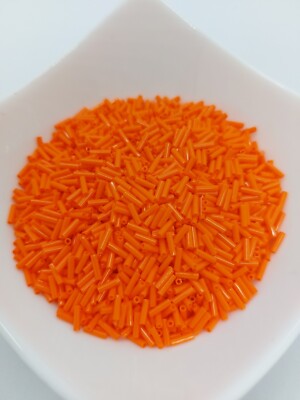 20gr Miyuki Bugles 6×1,7mm Opaque Orange Japanische Stiftperlen Top Qualität DIY