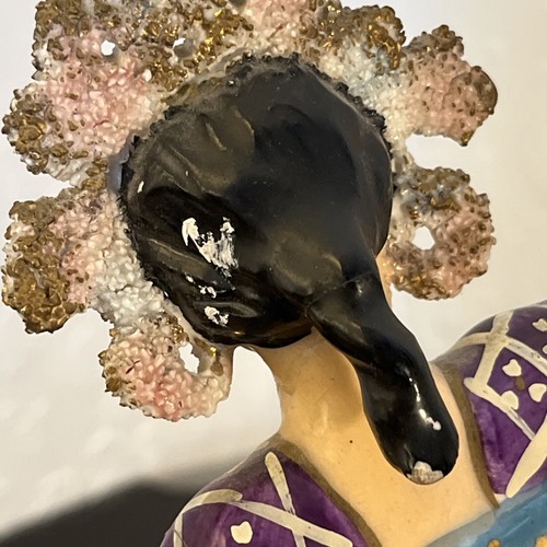 VINTAGE Kathi Urbach Mid-Centry Balinese Dancer Pair 1950's Ceramic Statuettes - Picture 15 of 16