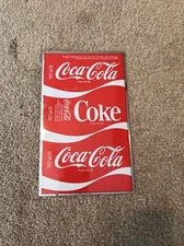 Red & White COCA COLA  UNROLLED Flat Sheet CAN Great Lakes Canning