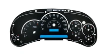 Escalade Style Gauge Face Overlay Silverado Sierra 1500 2500 Gas 2003 04 05 km/h