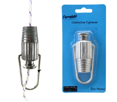 DEPENDABLE INDUSTRIES Zinc-Plated Clothesline Tightener 110 lb. Load Laundry Line Tension Rustproof