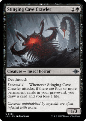 x4 Stinging Cave Crawler LCI MTG 124 UNCOMMON M/NM 4x