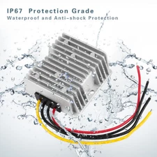 Power Converter Regulator DC 24V 36V 48V Step-Down to DC 12V 120W 10A Waterproof