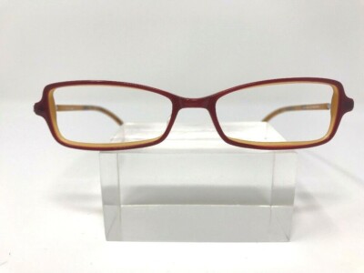 Norma Kamali 7234 Eyeglasses 50-15-135 Garnet/Mango Flex Hinge Frames RK41