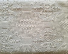 Copriletto Matrimoniale Piquet Primaverile Estivo 100%Cotone Color Beige 260x280