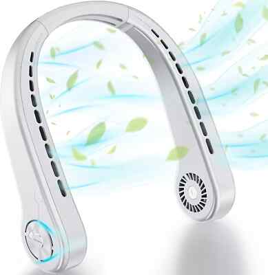 Tragbarer wiederaufladbarer Nackenventilator 3 Geschwindigkeiten Luftkühler hängend USB Fauler Nackenbügel Ventilator