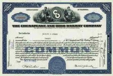 Chesapeake and Ohio Railway Company 1963 Virginia Celeste C. Strunk 20 Shares