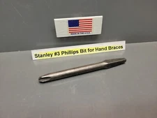 Stanley 264 Brace Bit No. 4 Phillips Bit Hand Crank Bit NOS USA