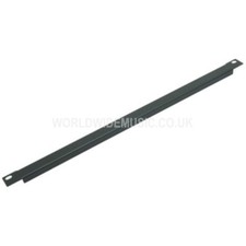 Image of 1/2U (half U) 19" Rack Mount Blank Panel Black Powder Coated Steel
