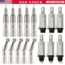 AZDENT Dental Handpiece Slow Low Speed Contra Angle Straight Air Motor 2/4Hole