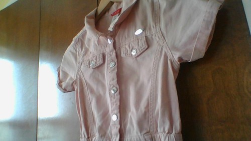 Guess Pink Girls Size 12 100% Cotton Romper Snap Up 2-Pock Shorts Jumpsuit SWEET - Picture 14 of 23