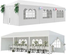 10' 20' 30' Outdoor Party Tent Patio Gazebo Canopy Wedding Tent with Side Wall