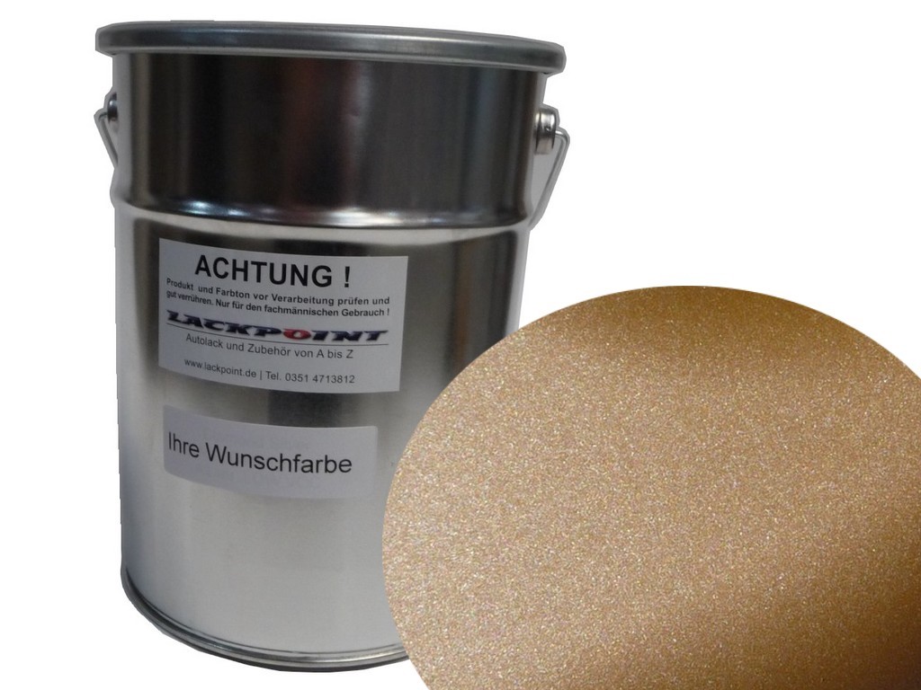 2 Liter 1K Autolack Kunstharz Champagner Beige Metallic Matt Kein