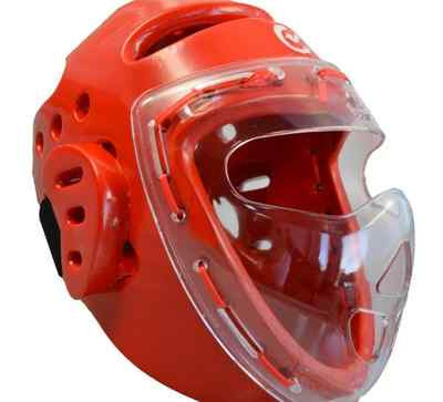 Phönix- Kopfschützer rot Schaumstoff, Maske, WTF. XS-XL. Kickboxen. Taekwondo.
