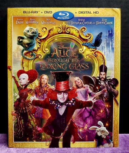 New | Alice Through the Looking Glass | Disney 2016 2-Disc Blu-ray and ...