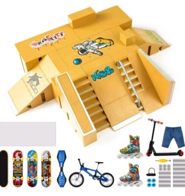 WINNER PRO Fingerboard Skate, Bike Finger Skateboard Ramp Set. Fast Shipping!