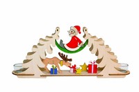 Bastelset Teelichtbogen Weihnachtsmann Mit Elch