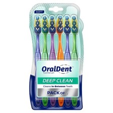Oraldent Deep Clean Soft Toothbrush: 6 Unit