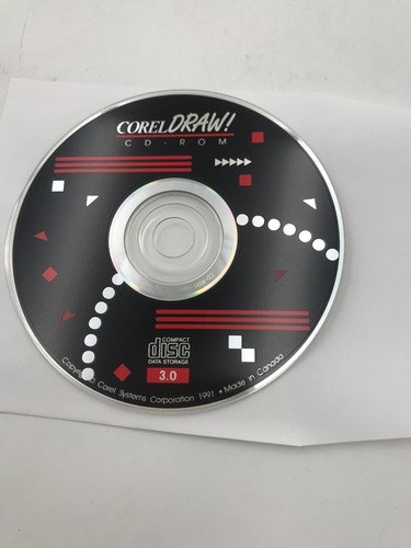 Corel Zeichnung! 3.0 Vintage Windows PC CD-ROM Grafiksoftware 1991 Windows 3.0 3.1