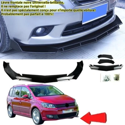 Ajouter séparateur lèvre pare-chocs avant universel pour VW Touran 1T3 2010-2015 - Photo 1/4
