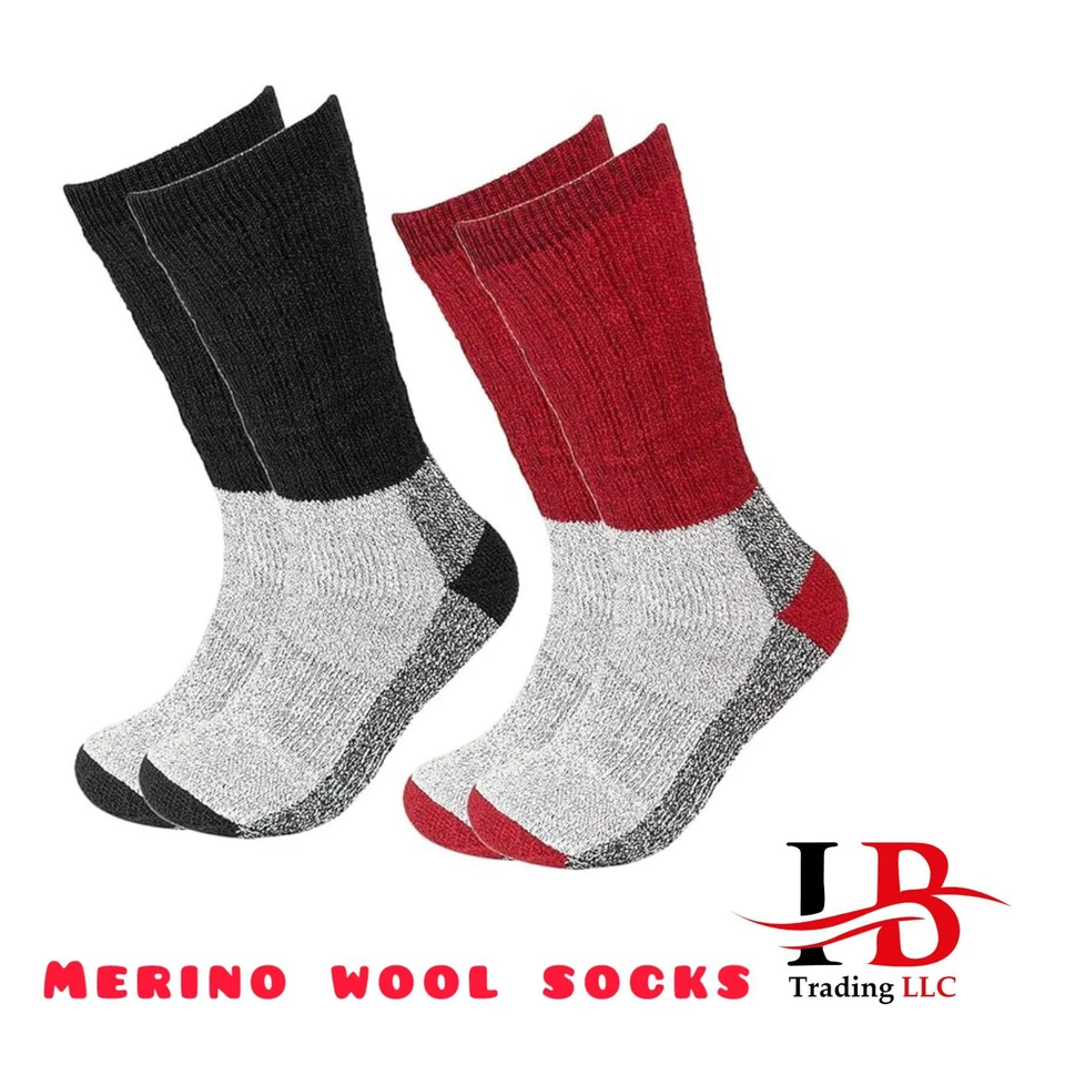 6 pairs Mens Merino Wool Socks Insulated Cold Weather Winter Thermal Socks - Image 3 of 4