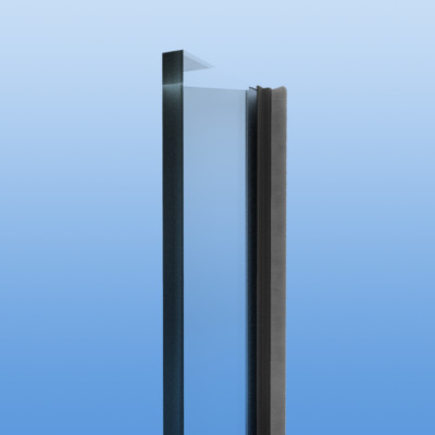 Zugluftstopper + Bürstendichtung Schiebewand Türdichtung / 10mm ESG ANTHRAZIT