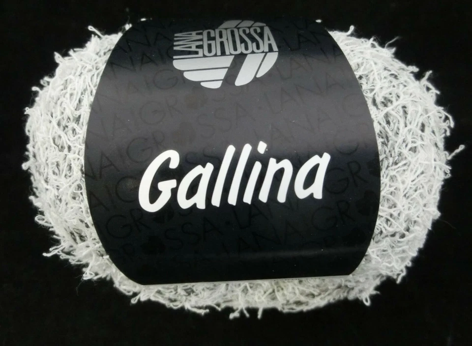 (119 €/kg): 50 g LG GALLINA, effektvolles Fransengarn, Fb. 014 #4123 - Bild 2 von 2