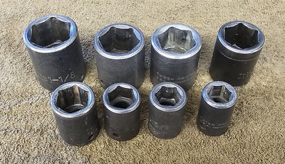 8 Proto Professional Impact Socket Set 1/2'' Drive 1-1/8'' 1-1/16 1 5/8 7436H SAE