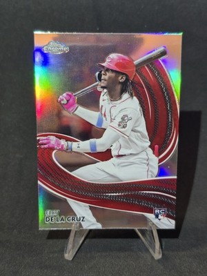 ELLY DE LA CRUZ 2024 TOPPS CHROME STROKES REFRACTOR ROOKIE RC #S-22 REDS Insert