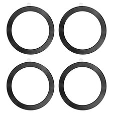 Universal CD Stripe Magnetic Adapter Ring, 4 Pcs Sticker Ring, Black