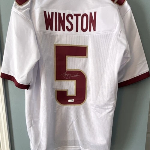 Jameis Winston Autographed Football Jersey #5 SWAU Authenticated