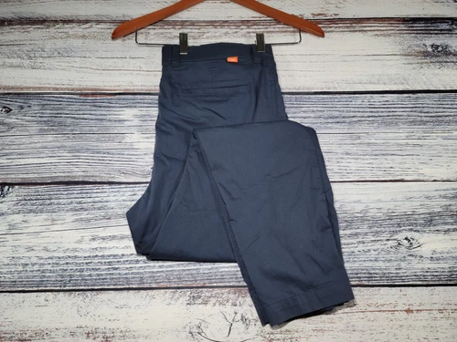 Nike Pantalone UV Uomo 36x30 Blu Navy Slim Fit Chino Golf Performance Leggero