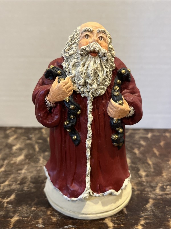 JUNE McKENNA 1993 "Bells of Christmas" Flat Back SANTA CLAUS #1453/10,000