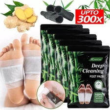 300-10XFoot Detox Patches Pads Toxins Deep Cleansing Herbal Organic Slimming Pad